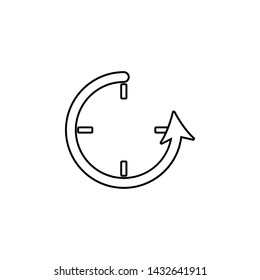 reversal arrow icon. Element of web for mobile concept and web apps icon. Outline, thin line icon for website design and development, app development