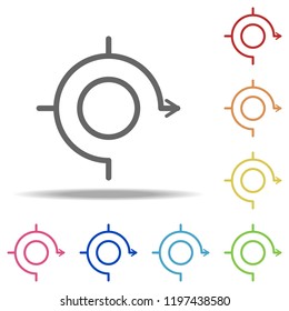 reversal spot icon. Elements of Navigation in multi colored icons. Simple icon for websites, web design, mobile app, info graphics