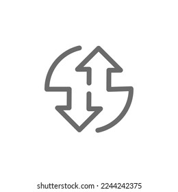 Reverse Arrow, Exchange Icon Vector Illustration