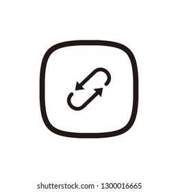 Reverse arrow icon sign symbol