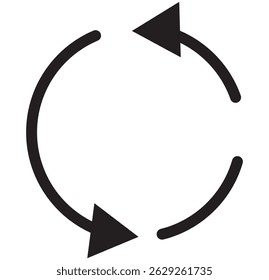 Reverse arrow, reload, refresh icon sign symbol design eps 10 