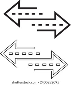 Icono de signo de flecha inversa en estilo transparente. Refrescar ilustración vectorial 