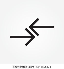 Reverse arrows illustration Exchange outline  icon for web and app