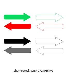 Reverse arrows illustration. Transfer icon