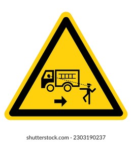 Reverse Car Warning Symbol Sign, Vector Illustration, Isolate On White Background Label .EPS10