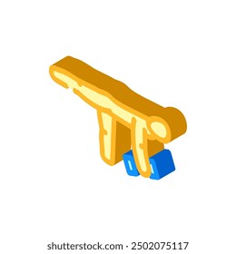 reverse curls fitness exercise arm isometric icon vector. reverse curls fitness exercise arm sign. isolated symbol illustration