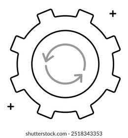 Reverse Engineering und Datenextraktion Vektor Icon Design, Produktgliederung, technischer Prozess, technische Innovation, technische Icons