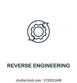 Reverse Engineering icon from artificial intelligence collection. Simple line Reverse Engineering icon for templates, web design and infographics