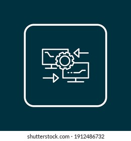 Reverse engineering icon line symbol. Premium quality isolated engine element in trendy style.