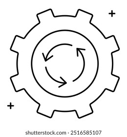 Reverse Engineering Process Vector Icon Design, Technologie, Systemzusammenbruch, technische Analyse, Produktzerlegung