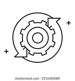 Engenharia reversa Workflow Vetor Icon Design, desconstrução de produtos, detalhamento técnico, ferramentas de engenharia