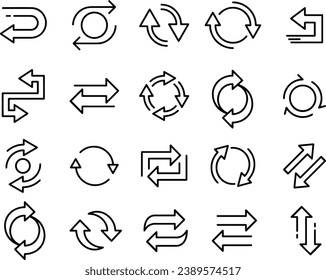 Reverse and Exchange Icons vector design