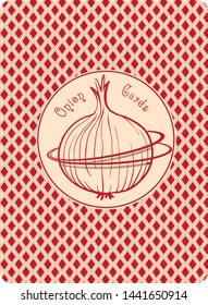 Reverse for game cards - food theme - onion