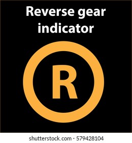 Reverse gear icon indicator vector illustration