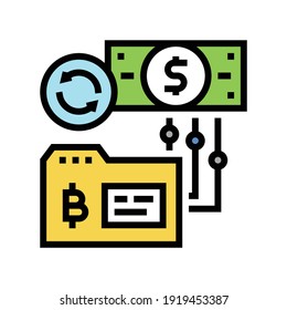 reverse ico color icon vector. reverse ico sign. isolated symbol illustration