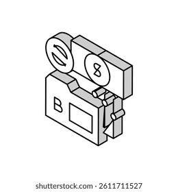 reverse ico isometric icon vector. reverse ico sign. isolated symbol illustration