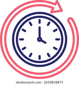 Reverse Icon Color Vector Illustration
