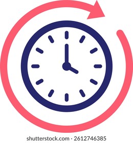 Reverse Icon Fill Vector Illustration