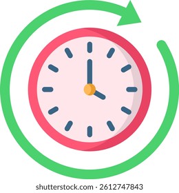 Reverse Icon Flat Vector Illustration