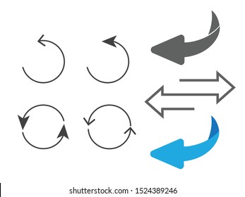 Reverse Icon. Flip Over Or Turn Arrow. Reverse Sign