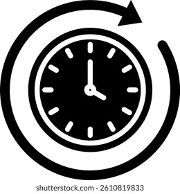 Reverse Icon Glyph Vector Illustration