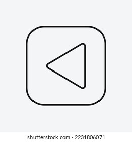Reverse icon isolated on white background. Multimedia symbol modern, simple, vector, icon for website design, mobile app, ui. Vector Illustration