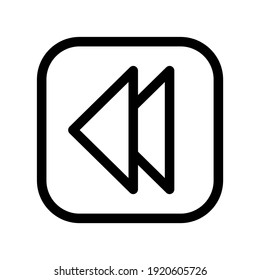 Reverse-Symbol oder Logo, einzelne Zeichen Symbol, Vektorgrafik - hochwertige Vektorsymbole im schwarzen Stil
