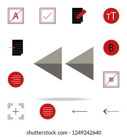 reverse icon. text editor icons universal set for web and mobile
