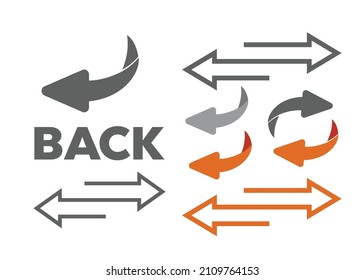 reverse icon vector. Flip over or turn arrow. Reverse sign
