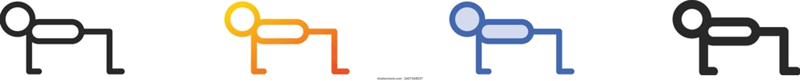 reverse icon.Thin Linear, Gradient, Blue Stroke and bold Style Design Isolated On White Background