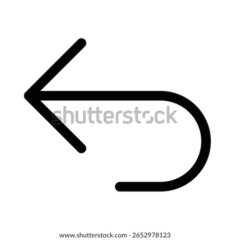 Reverse left arrow icon for undo, back, return, and previous actions.