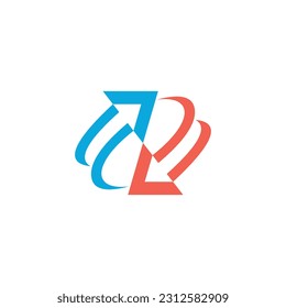 Vector de diseño de logotipo logístico inverso