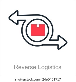Reverse Logistics and exchange icon concept
