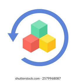 Reverse Logistics Icon Element For Design