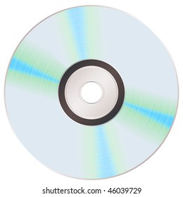 reverse of a music compact disc with shiny silver surface