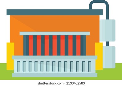 Reverse Osmosis Concept, Membrane Bioreactor Station Vector Icon Design, Water Treatment And Purification Plant Symbol, Environment Friendly Industry Sign,Desalination Biotechnology Stock Illustration