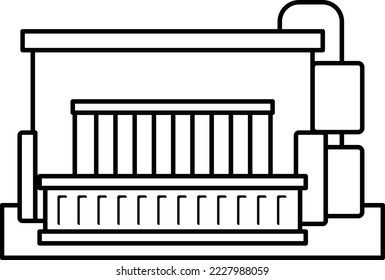 Reverse osmosis Concept, Membrane Bioreactor station vector outline icon design, Water Treatment and Purification Plant symbol, Sterilization and Filtration Industry Sign,Desalination Biotechnology