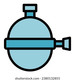 Umkehrende Osmose-System Symbol-Umriss-Vektorgrafik. Wasserfilter Farbe für die Pflanzenausrüstung