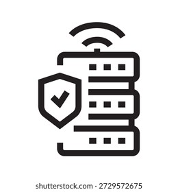 reverse proxy setup black line icon. Vector isolated element. Minimal clean icons for apps and websites.