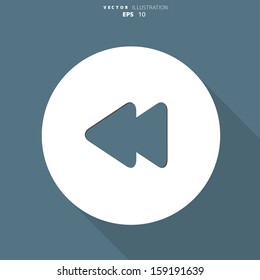 Reverse or rewind web icon