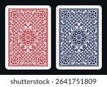 The reverse side of a playing card - back side reverse of playing cards pattern vector