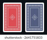 The reverse side of a playing card - back side reverse of playing cards pattern vector