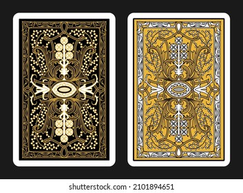 The reverse side of a playing card - back side reverse of playing cards pattern vector