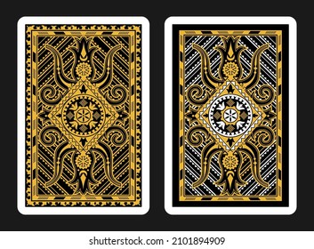 The reverse side of a playing card - back side reverse of playing cards pattern vector