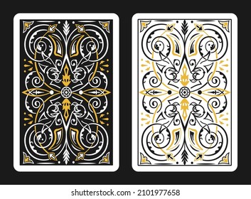 The reverse side of a playing card - back side reverse of playing cards pattern vector