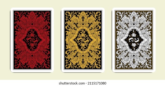 The reverse side of a playing card - back side reverse of playing cards pattern vector