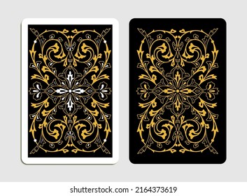 The reverse side of a playing card - back side reverse of playing cards pattern vector