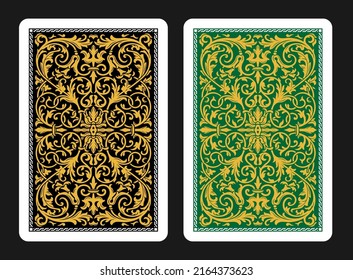 The reverse side of a playing card - back side reverse of playing cards pattern vector