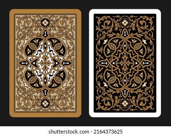 The reverse side of a playing card - back side reverse of playing cards pattern vector