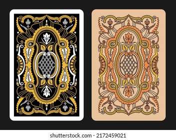 The reverse side of a playing card - back side reverse of playing cards pattern vector 19